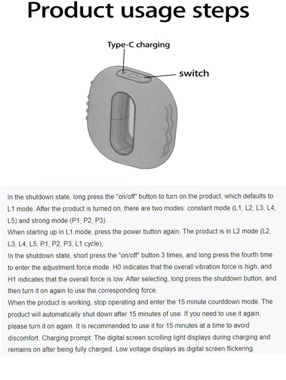 Electric Fascia Ring Massager - USB Rechargeable Hot Compress Waist & Muscle Relaxation Belt Massager
