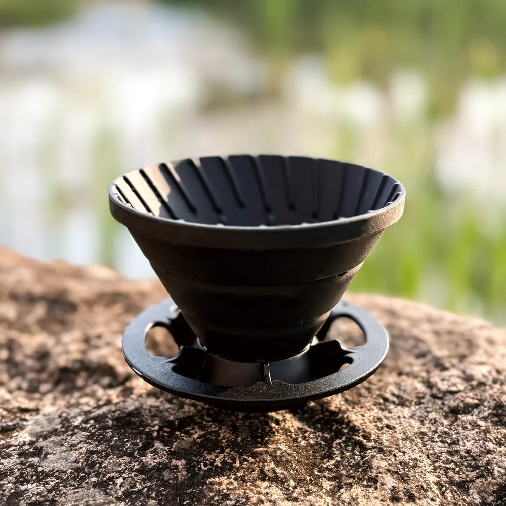 Reusable Silicone Coffee Filter Dripper – YRP Camping Pour Over Brewing Funnel for 1–2 Cups, Barista Coffee Making Tool Accessories