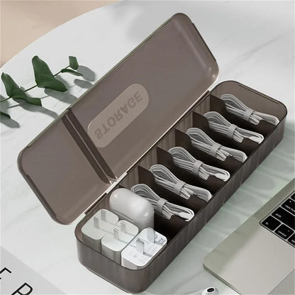 Nordic Cable Management Box – Plug Board Storage Case and Wire Organizer for Router, Socket, and Desktop Accessories