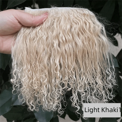 Mongolia Fur Sheepskin Curly Hair Extensions — Cute Wool Texture Wigs for SD, Blyth & BJD Dolls