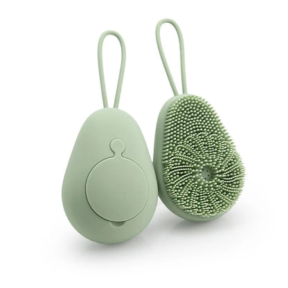 Silicone Soft Exfoliating Body Scrubber – Refillable Foaming Bath Brush with Massage Function