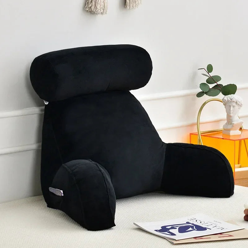 Ultra Soft Memory Foam Reading Pillow – Office & Sofa Back Cushion, Lumbar Support for Bedside & Backrest Relief