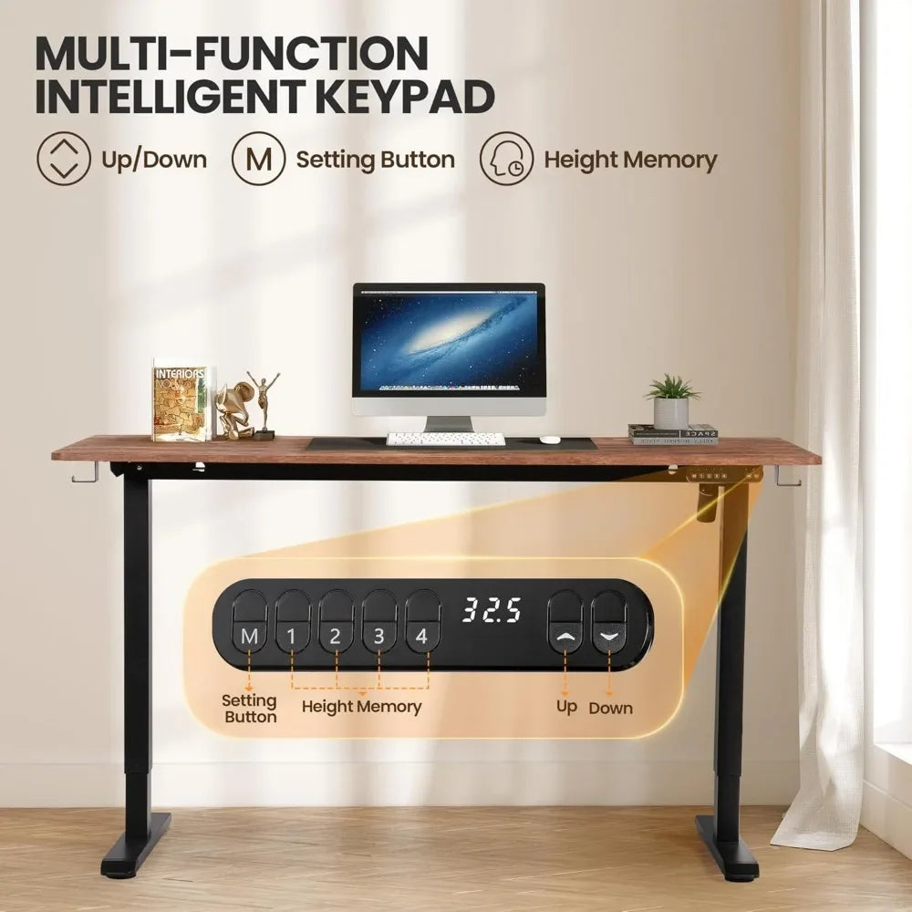 72 x 30 Inches Electric Standing Desk – Adjustable Height Stand-Up Workstation for Home or Office