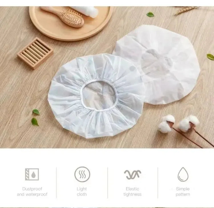 5PCS Waterproof Shower Caps – Women's Anti-Oil, Smoke, Hair Care, Dry Hair Cap for Household Bathing