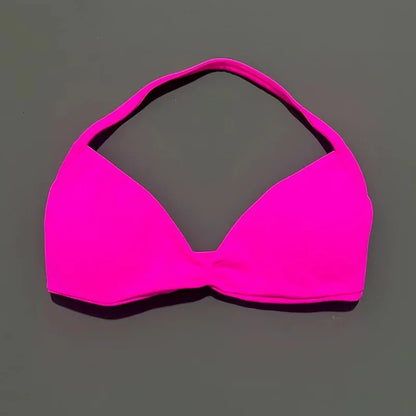 Histello Women’s Strappy Sports Bra - Seamless High-Support Yoga, Running and Workout Halter Top