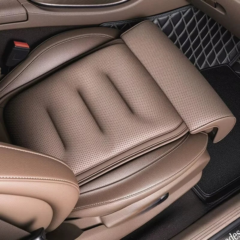 Universal Car Seat Cushion with Leg Support - Breathable Thick Padded Comfort Mat
