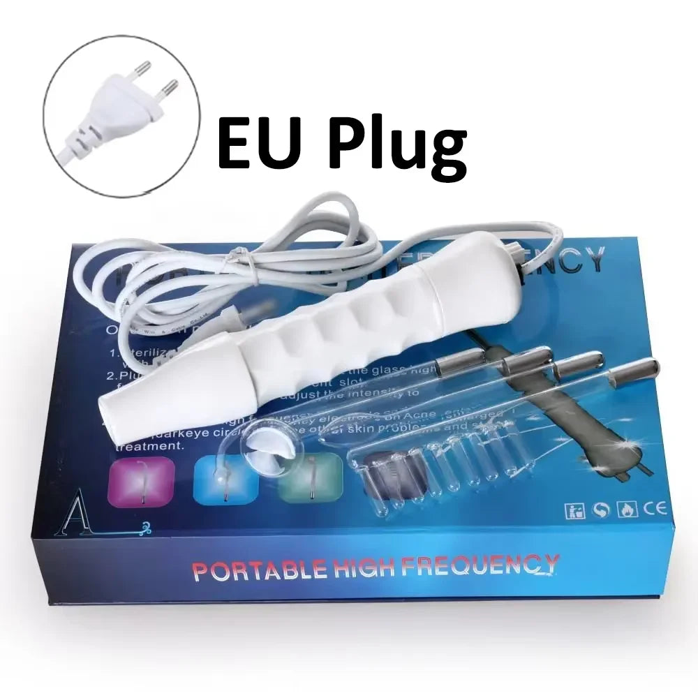 4 in 1 Electrode Glass Tube Machine - High Frequency Skin Spot Acne Wand for Facial Spa & Skin Care Electrotherapy