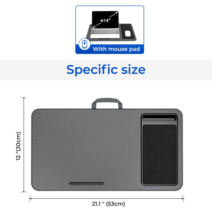 Lap Desk with Mouse Pad & Phone Holder – 21.1×12in Portable, Lightweight, Anti-Slip for Bed, Sofa, Couch