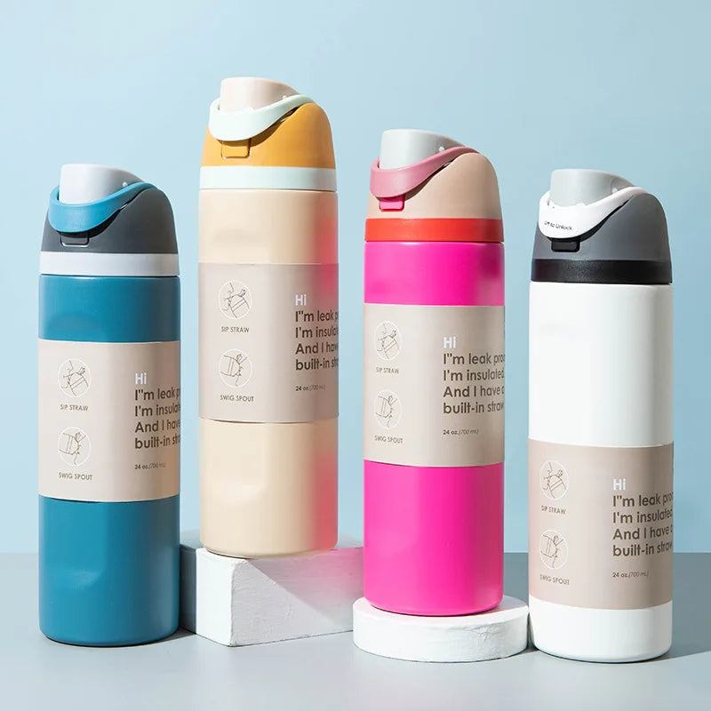Stainless Steel Fruit Car Cup - Large-Capacity Insulated Portable Sports Water Bottle