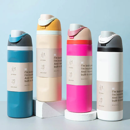 Stainless Steel Fruit Car Cup - Large-Capacity Insulated Portable Sports Water Bottle