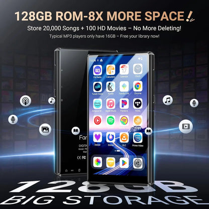 Fanvace 128GB MP3 MP4 Player - Android 13 Touchscreen Media Player with Bluetooth & WiFi