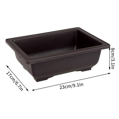 Purple Clay Succulent Plant Pots – Outdoor Garden Bonsai Planters, Rectangular & Square