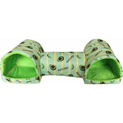 Small Pet Hideaway Tunnel - Cozy Hamster, Gerbil, Guinea Pig, and Ferret Sleeping Cave and Hideout Toy