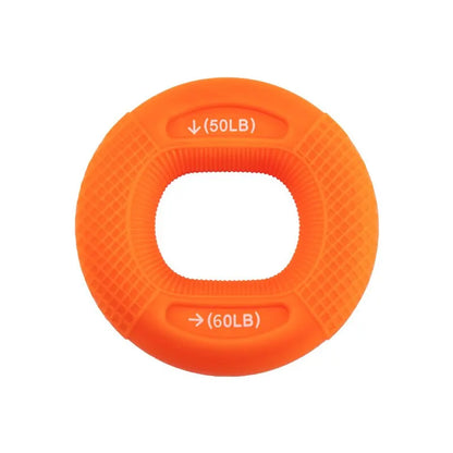 Silicone Hand Grip Strengthener: 20-80LB Gripping Ring Finger Trainer, Carpal Expander, Muscle Stretcher - Relieves Wrist Pain