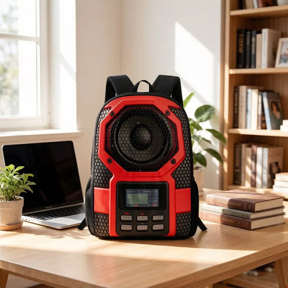 2026 Kids Summer School Backpack - Large Capacity Printed Student Travel Bag with Speaker
