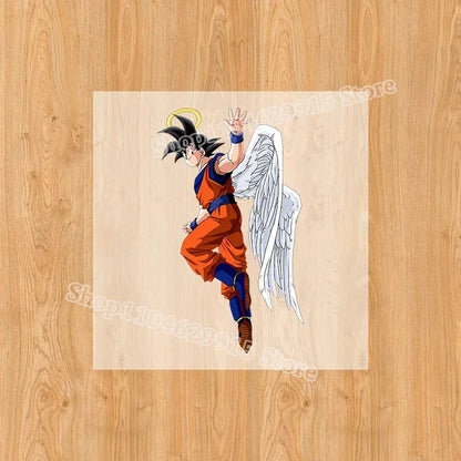 Dragon Ball Goku Heat Transfer Sticker – DIY Anime Iron-On Patch for T-Shirts & Sweatshirts