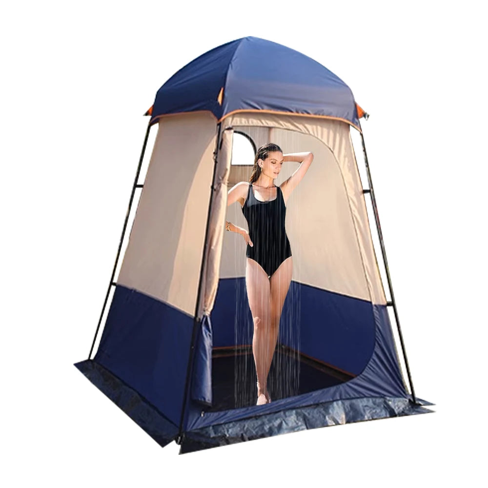 Portable Outdoor Privacy Shower Tent – Double-Layer Sun Shelter for Camping, Dressing, Changing Room, Toilet, Hiking, Fishing & Picnic