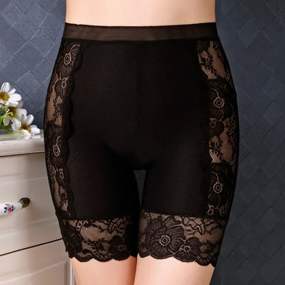Plus Size Women’s Safety Shorts - Seamless Lace Anti-Chafing Boyshort Underwear for Under Skirts & Dresses