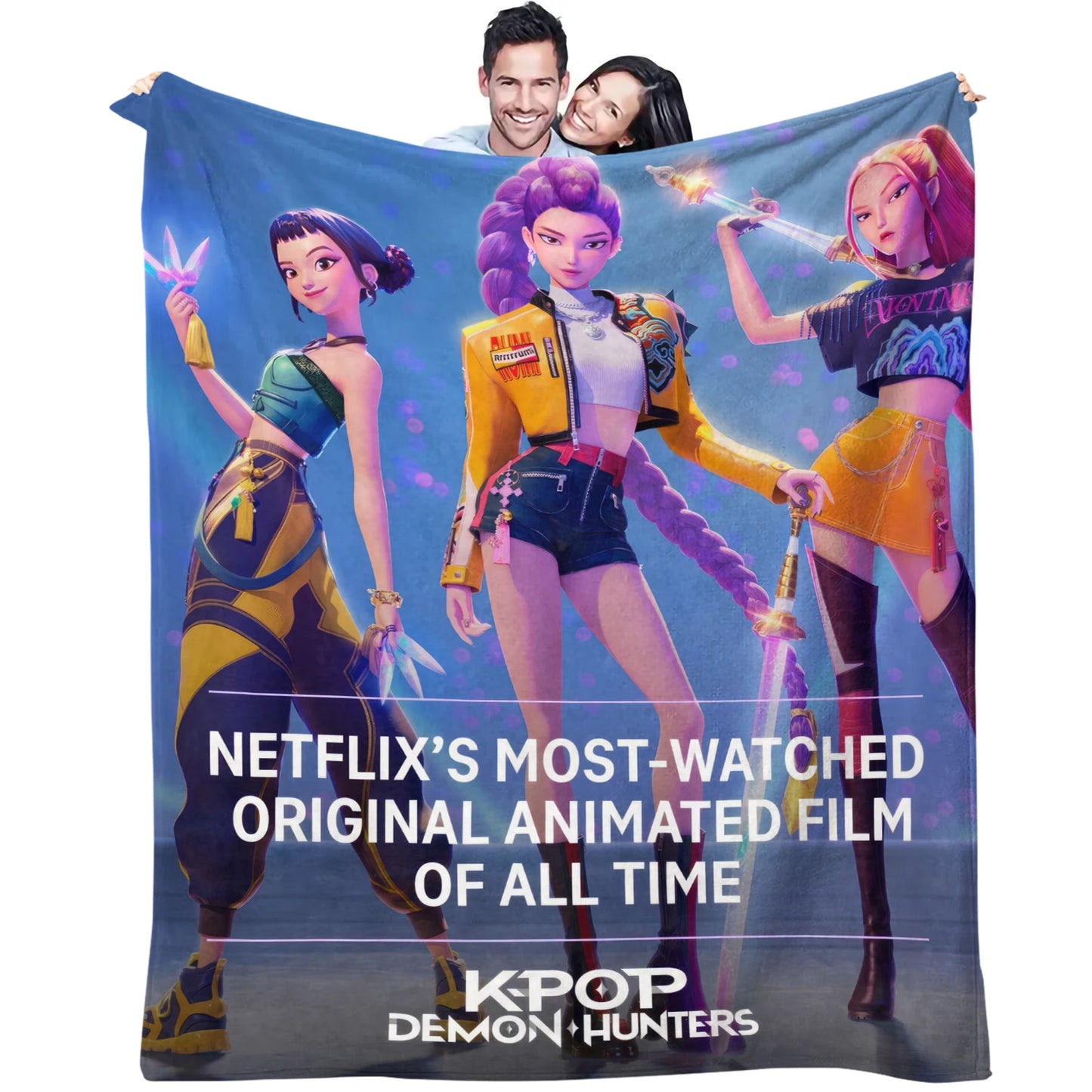 K-Pop Demon Hunters Flannel Blanket – 31 Styles Anime Throw for Home, Travel & Camping Fan Gift