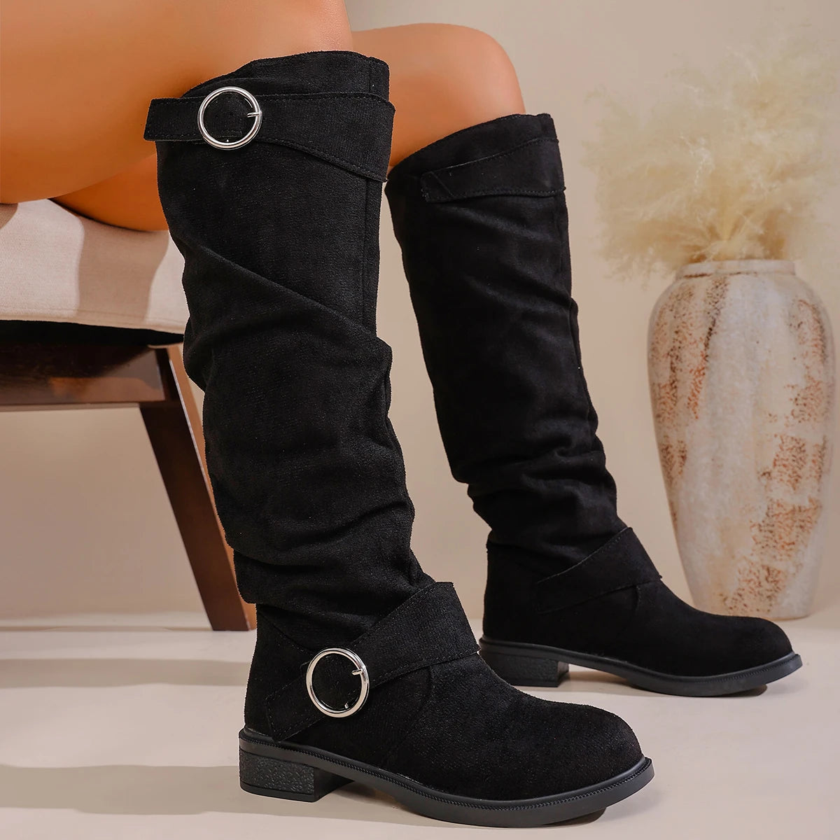 2025 Women’s Retro Minimalist Boots – Fashionable & Comfortable Autumn Winter Footwear