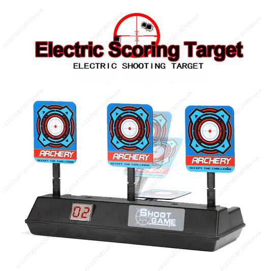 Electronic Dart Scoring Target — Automatic Return Soft Bullet Gun for Outdoor Shooting Practice