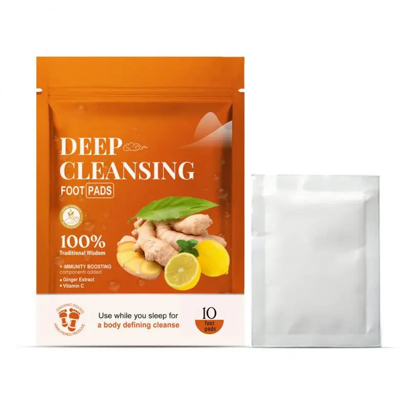 Ginger Cleansing Pads – Natural Ingredients for Stress Relief, Foot Care, Toxin Removal, Sleep Improvement & Toxin-Free Body Health