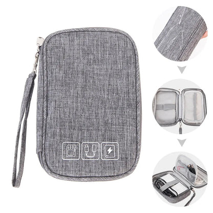 Portable Digital Storage Bag – Waterproof USB Cable Organizer Pouch for Electronics & Accessories
