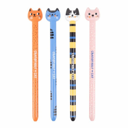 Cute Cat and Dog Gel Pens - 0.5mm Quick-Drying Retractable Pens for School, Office, and Gifts