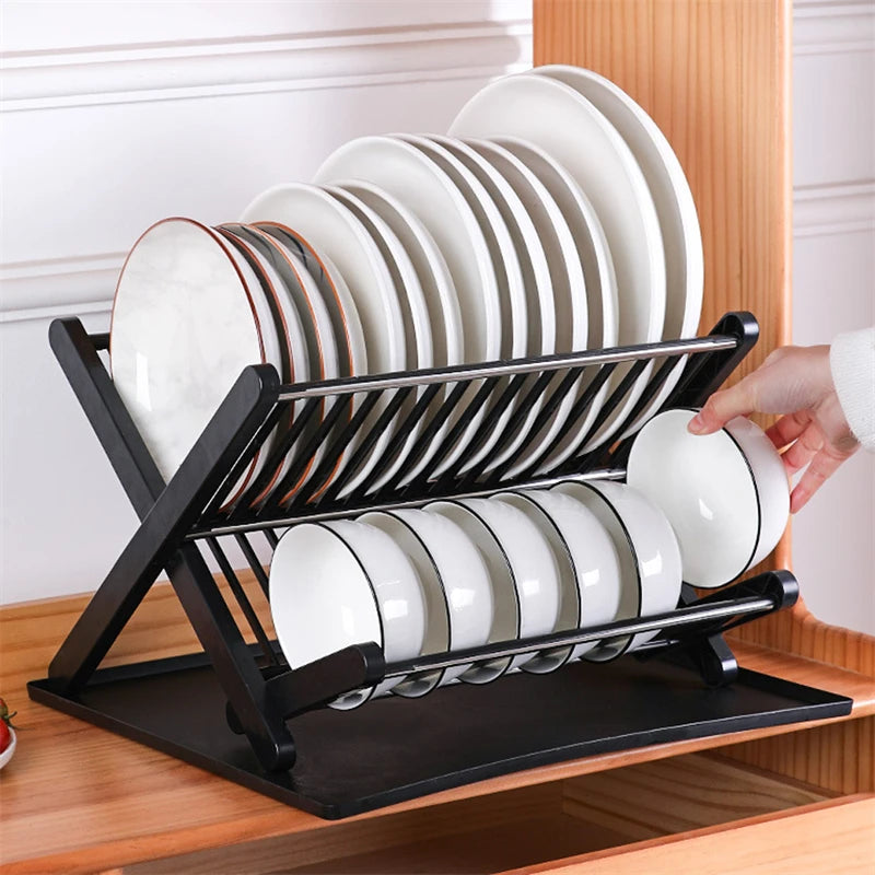 Kitchen Sink Organizer Rack — Adjustable Dish Drying Shelf for Bowls, Plates & Storage, Desktop Holder Accessories