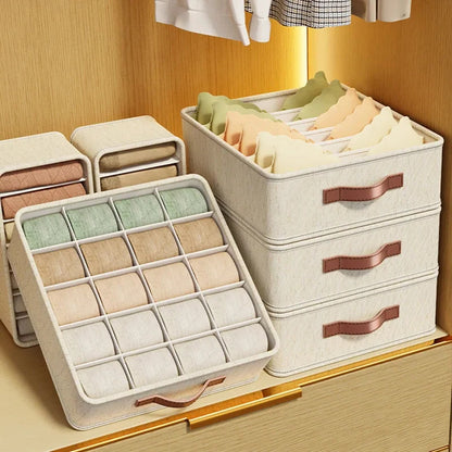 Underwear & Sock Storage Box – Cabinet Drawer Organizer with Dividers for Clothes, Ties & Wardrobe