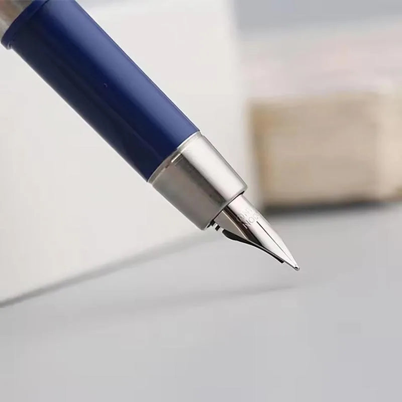 MAJOHN B25 Metal Fountain Pen - Fine Nib Stainless Steel Writing Pen with Ink Absorber for Business & Office Use