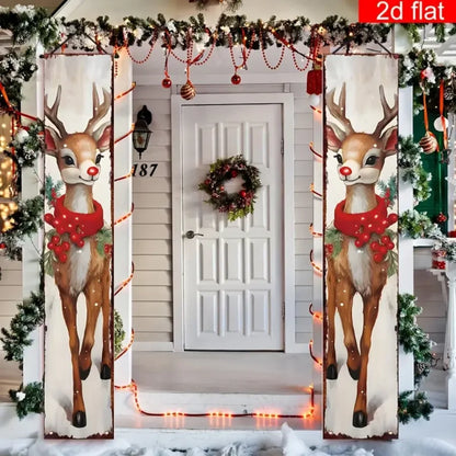 Christmas Hanging Door Banner – Antithetical Couplet Wall Decoration for Merry Christmas 2026 Party & Xmas Gift