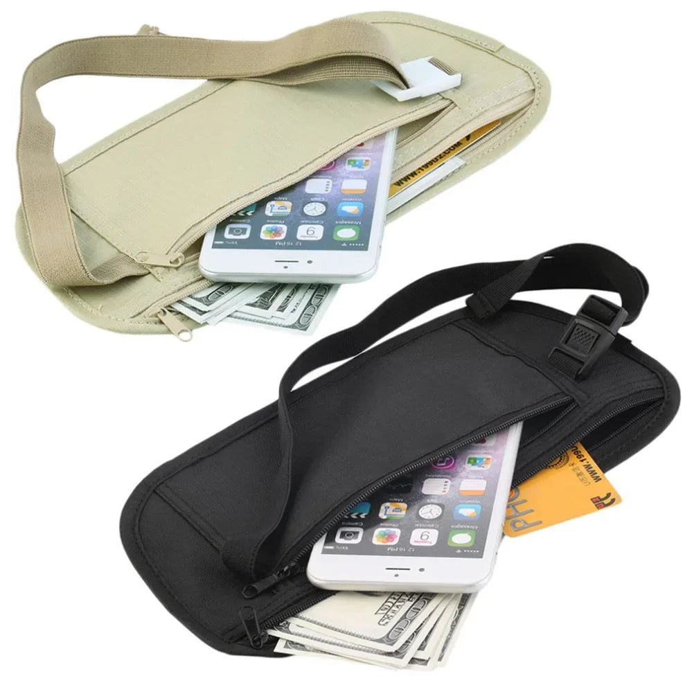 Invisible Travel Waist Pack: Hidden Security Money Belt Bag for Passport, Wallet, and Essentials - Perfect Chest Pack for Secure Travel