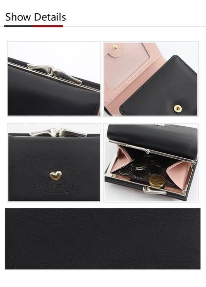 New Mini Short Women’s Wallet – High-Quality Luxury Coin Pocket, Card & Photo Holder, Cute Purse for Girls