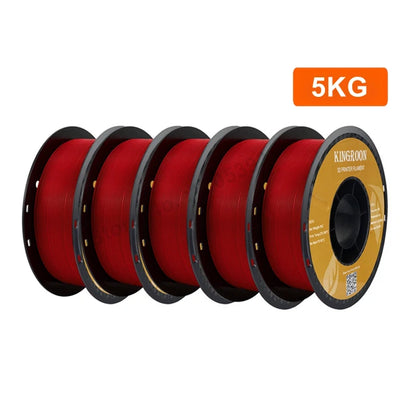 KINGROON PETG 3D Printer Filament 1.75mm – 5KG/10KG Mix Color Rolls for FDM 3D Printing (1kg/roll)