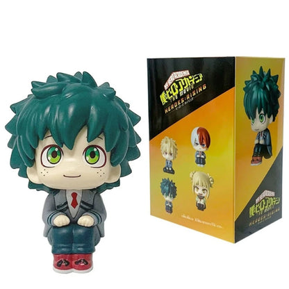 10cm My Hero Academia Anime Figures – Midoriya Izuku, Bakugo Katsuki & Todoroki Shoto PVC Action Statuette Collectible Toy Set