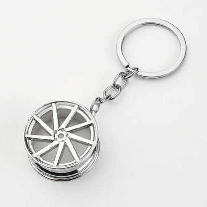 Creative Gear Head Keychain – Speed Gearbox & Turbo Hub Brake Disc Pendant for Car Keys, Shock Absorber Keyring