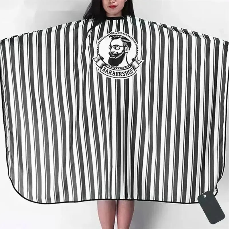 Retro Stripes Hairdressing Bibs – Non-Stick, Comfortable & Breathable Hair Apron, Hairdressing Supplies