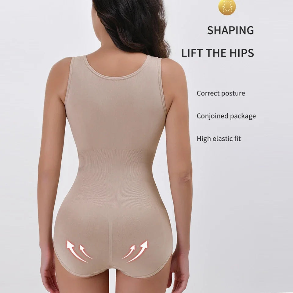 2025 Women’s Zipper Bodysuit Shapewear – Tummy Control Waist Trainer Slimming Corset Top