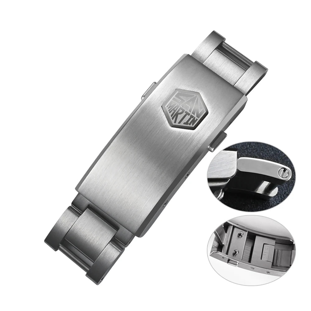 San Martin Fly Adjustable Clasp — 16mm Watch Bracelet Buckle Folding Clasp (Non-Universal)