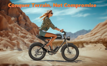 Kickwey K7 Adult Electric Bike — 1500W 48V 23Ah Mountain E-Bike, 20" Fat Tires, Off-Road Outdoor Adventure