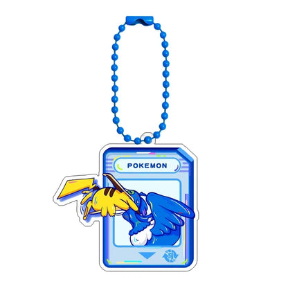 Pokémon Acrylic Keychain Set — Eevee, Pikachu, Gengar & Charizard Cartoon Pendant for Anime, Game Collection & Gift Toys