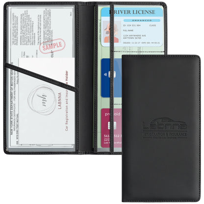 Men & Women Car Registration & Insurance Card Holder – PU Leather License Holder for Driver's License