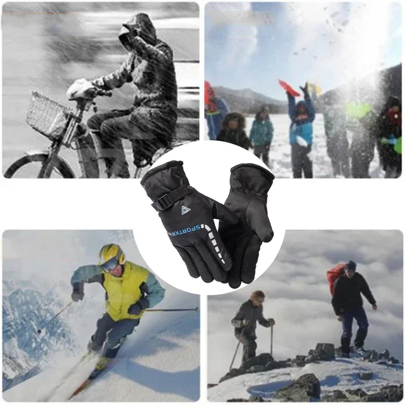 Outdoor Winter Thermal Cycling Gloves – Waterproof, Anti-Slip Ski & Motorcycle Gloves for Men & Women, Warm Sports Gloves