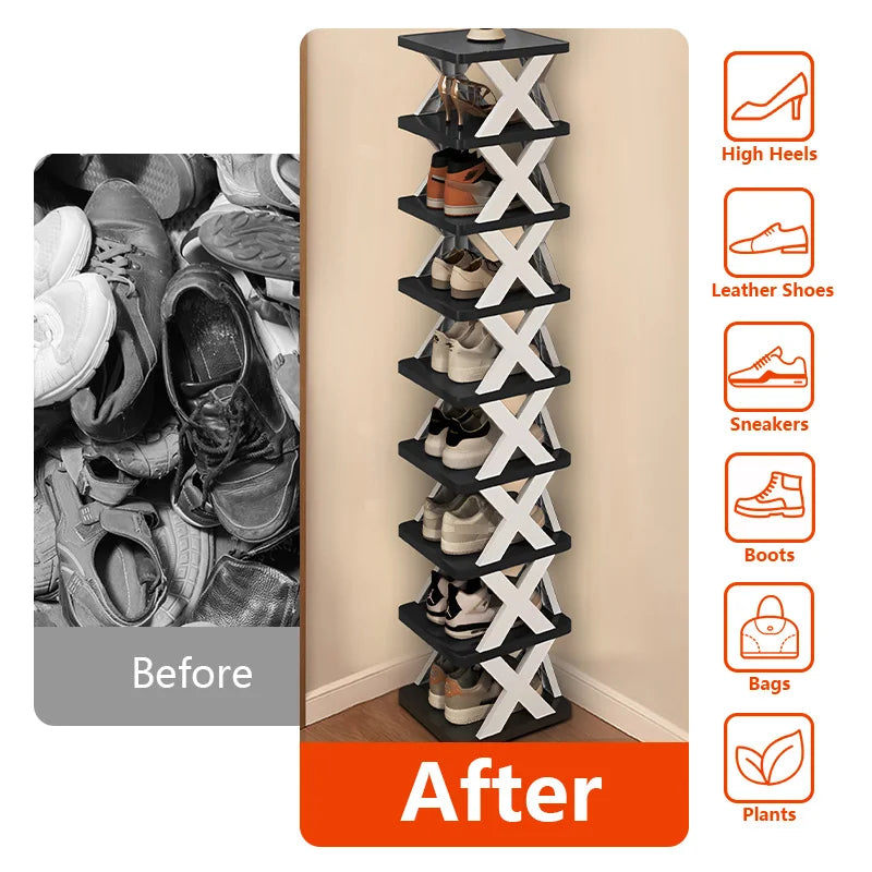 Multi-Layer Detachable Shoe Rack Storage Organizer — Space-Saving Household Shoe Shelf Cabinet