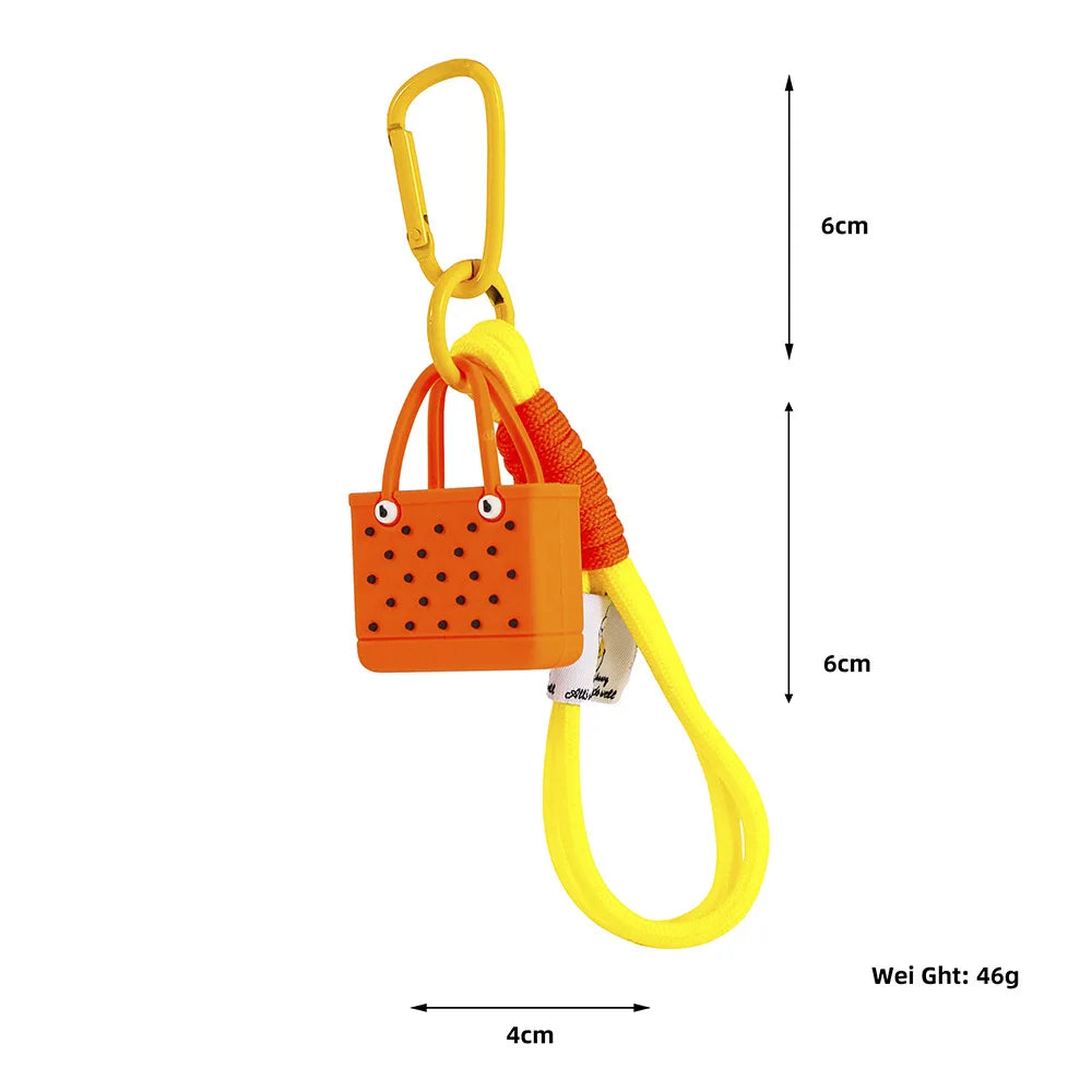 Fashion Beach Bag Keychain Pendant – Women's Bogg Bag Charm, Simulation Design, Wallet Accessories for Keys