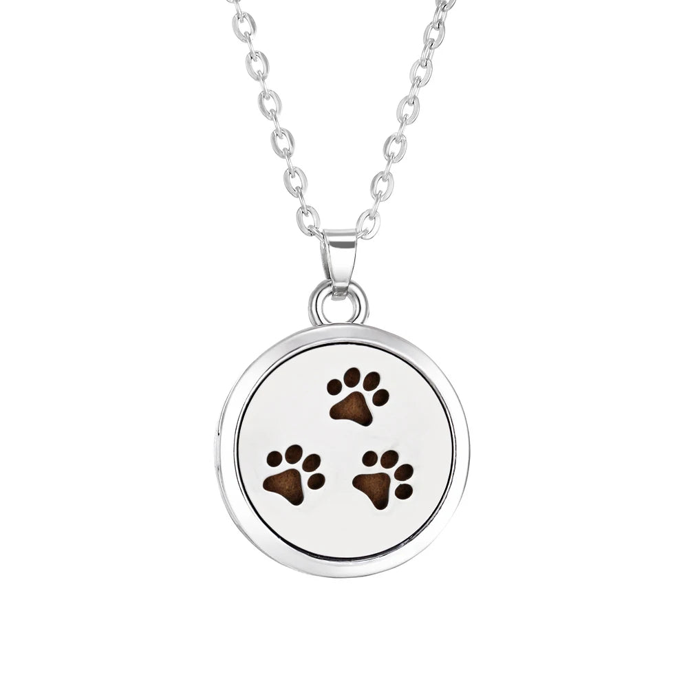 Tree of Life Aromatherapy Necklace – Stainless Steel Essential Oil Diffuser Locket Pendant