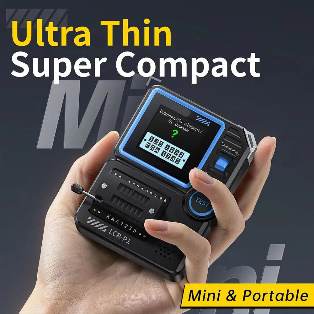 LCR-P1 Transistor Tester – Multifunctional Diode, Triode, MOSFET, Capacitance & Resistance Meter Tool