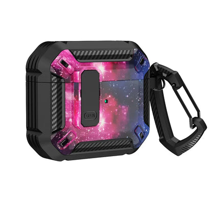 Carbon Fiber AirPods Case for Pro 1/2 & AirPods 3 – Shockproof Headset Cover with Switch Design for Men