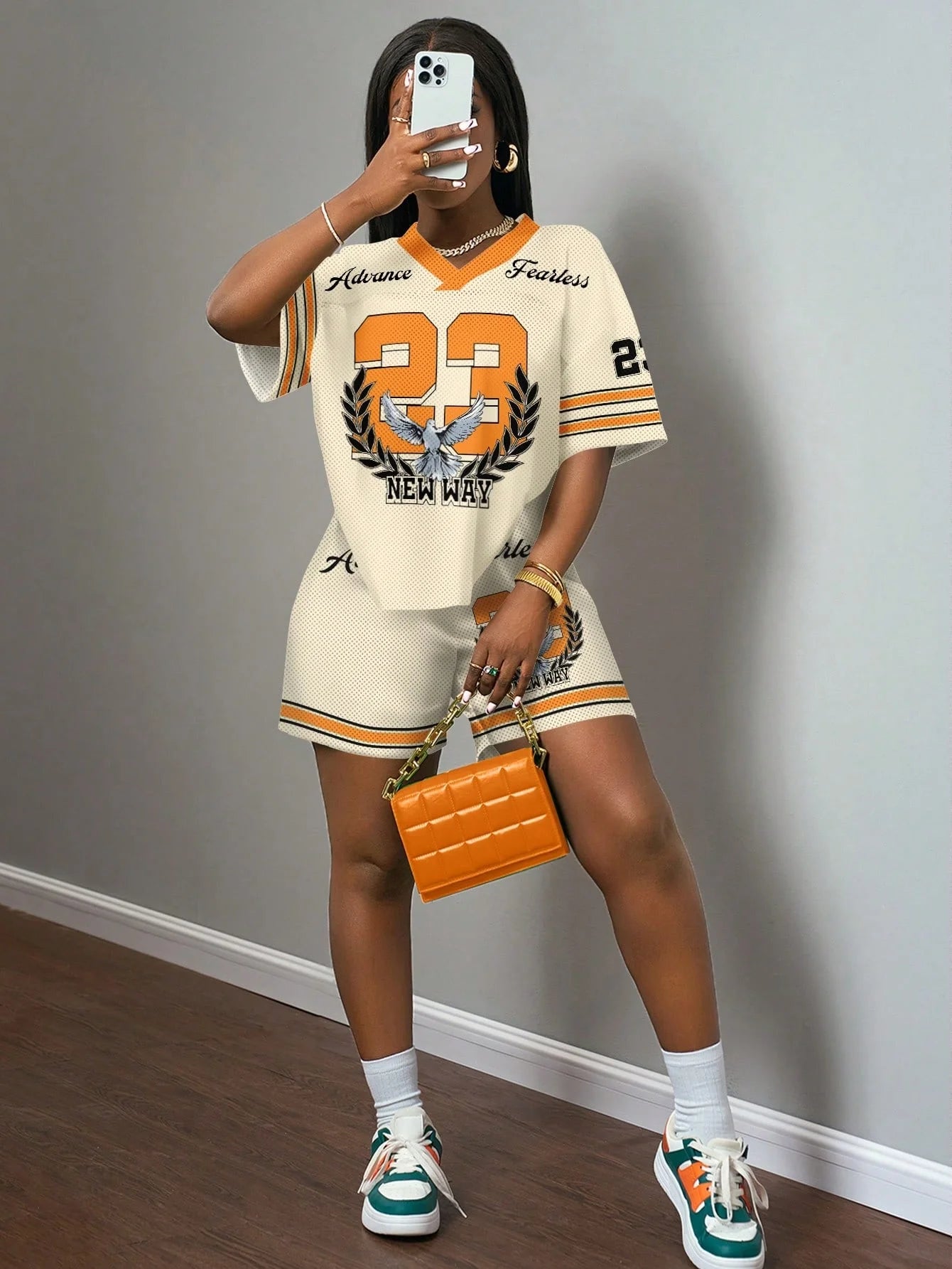 Summer American Street Style Spicy Girl T-Shirt & Shorts Set – Oversized Casual Jersey Top for Women